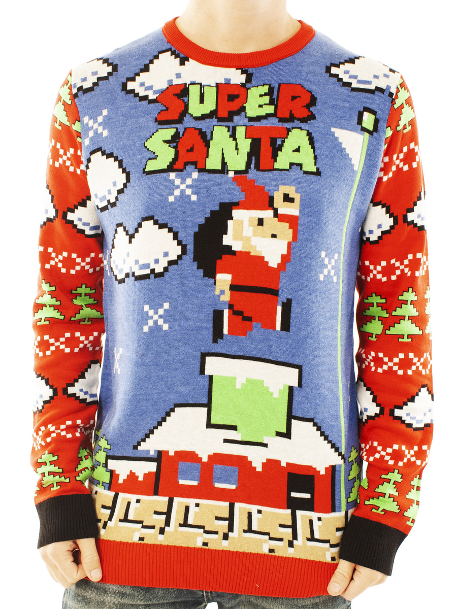 Ugly Christmas Party Sweater Unisex Men's Super Santa – UglyChristmasParty